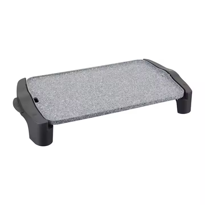 PRS - Plancha de Asar JATA GR558, 2500W - Efecto Piedra, Distribución Perfecta del Calor, Recubrimiento Antiadherente Pfluon Granite, Made in Spain - 1
