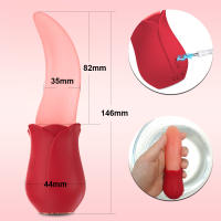 Vibrador Realista Para Mujeres Con Lengua Que Suce Infaltable Estimulador De Clítoris Juguetes Sexuales Para Mujeres Tamaño 160g - details 1