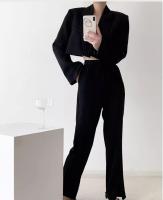 Chaqueta Corta Para Mujer En Blanco Sólido Elegante Con Manga Larga Abierta Frontal Casual Oficina Outerwear Poliéster Synthético - details 6