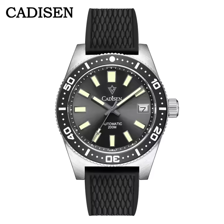 Reloj De Diversión Para Hombre CADISEN 38mm Japonés NH35A Mecánico Vidrio De Zafiro Date Luminoso 200M Impermeable Acero Inoxidable - 1
