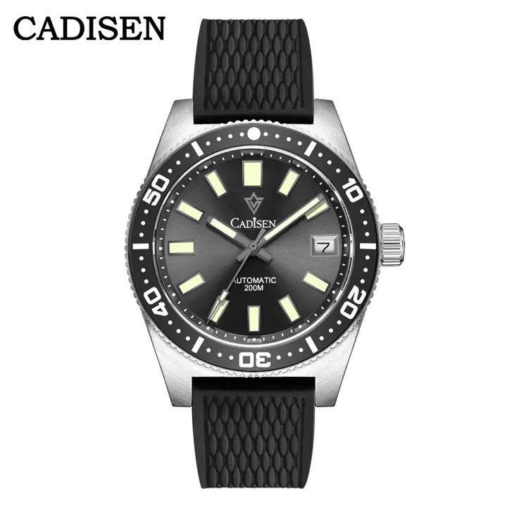 Reloj De Diversión Para Hombre CADISEN 38mm Japonés NH35A Mecánico Vidrio De Zafiro Date Luminoso 200M Impermeable Acero Inoxidable - 1
