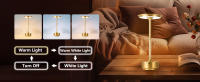 Lámpara De Mesa LED Con Sensor De Toque Luz Nocturna Recargable Inalámbrica Para Lectura Decoración De Habitación Restaurante Hotel Bar - details 7