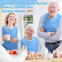 Bib Adulto Absorbente Y Lavable Reutilizable Protector De Ropa Impermeable De Algodón Para Ancianos Discapacitados Hombres Y Mujeres - details 4