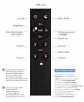 Lámpara De Techo LED Inteligente Tuya Compatible Con App Bluetooth Dimmable RGB 220V Control Remoto RF Grupal 1-6 Pack 75-105mm Para Foyer - details 5
