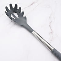 Juego De Utensilios De Cocina Ecológicos De Silicona No Adherente Con Mango De Acero Inoxidable Espátula Mezclador Para Huevo Y Cocina - details 10