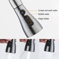 Grifo De Cocina De Niquel Pulido Con Extensión Para Fregadero Montado En La Plataforma Grifo De Agua Caliente Y Fría De Acero Inoxidable Con Cabezal De Rociador Y Control Por Manija Vertical - details 16