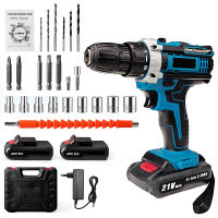 Taladro de impacto eléctrico inalámbrico, destornillador de 21V, 1600rpm, alta velocidad, recargable, 32 Torques, herramientas de bricolaje para el hogar,Destornillador inalámbrico,Bricolaje para el hogar - details 0
