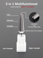 Broca De Uñas Extra Fina 5 En 1 24mm Extra Larga Carburo De Tungsteno Para Eliminar Gel De Uñas Accesorio De Herramienta De Manicura - details 2