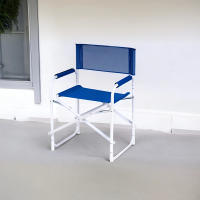 Silla de Director de Acero y Tejido Textilene Ideal para Playa Jardín or Camping Diseño Compacto y Resistant Azul - details 0