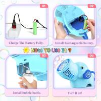 Pistola De Burbujas Portátil Para Niños Y Niñas Máquina De Burbujas De Jabón Eléctrica Para Fiestas Al Aire Libre Regalo Para Niños - details 4