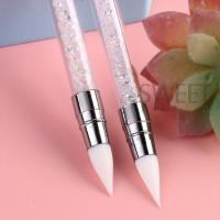 2pcs Doble Cabeza De Tinta De Silicona Para Arte De Uñas Pincel De Escultura De Flor Ajustable Con Pegamento Herramienta Profesional De Manicura - details 8