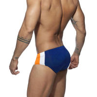 Bragas De Natación Para Hombre Moda Verano 2023 Estilo Low Waist Splicing Bikini Deportivo Para Playa Y Surf Material Poliéster Y Spandex - details 12