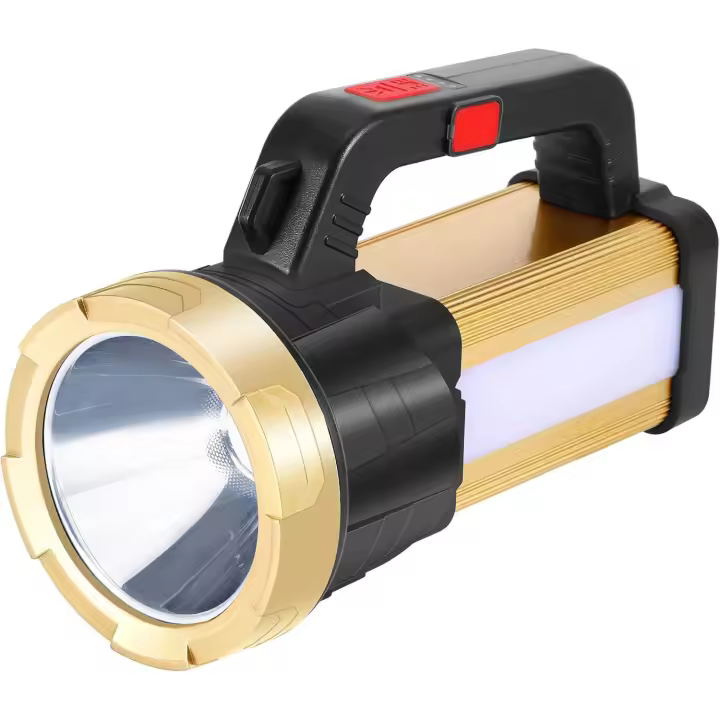 Linternas de mano LED súper brillantes, linterna recargable con luz principal y luz lateral, linterna de emergencia para exteriores, luz de trabajo para acampar - 1
