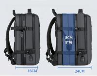 Bolsa para portátil de 17 pulgadas para hombre, mochila Extensible de viaje de negocios con puerto de carga USB y diseño impermeable de gran capacidad, 36-55L - details 3