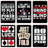 BlackJack Placa De Poker En Metal Vintage Art Poster Rey De Copas Decoración De Pared Para Bar Café Hogar Retro Sin Juego - details 0