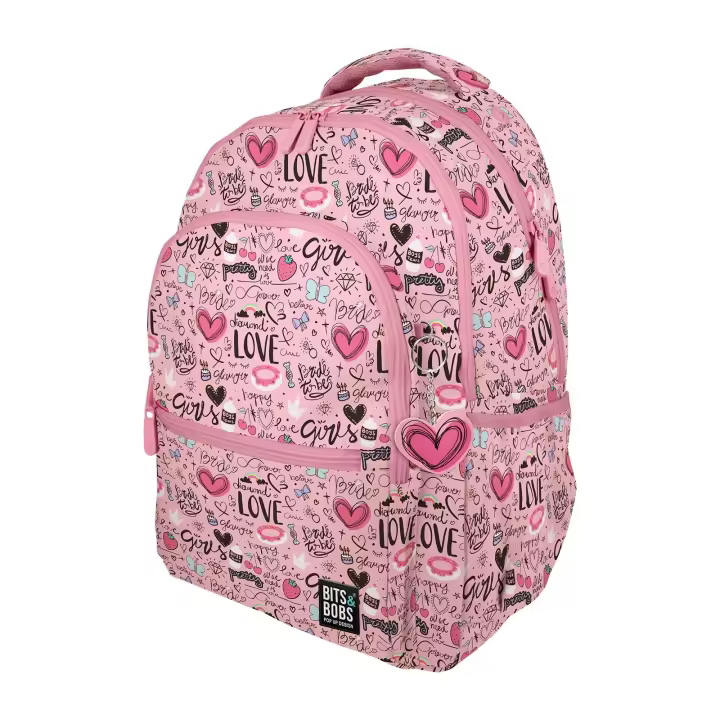 Grafoplás - Mochila Escolar 3 Cremalleras con Divisor para Portátil. Adaptable Carrito. Sweet - 1