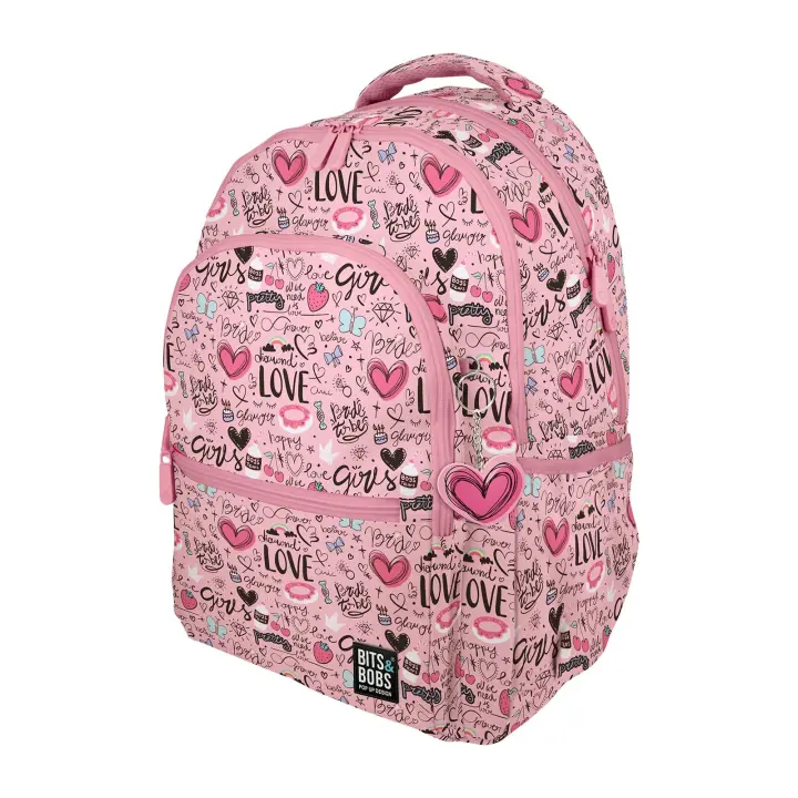 Grafoplás - Mochila Escolar 3 Cremalleras con Divisor para Portátil. Adaptable Carrito. Sweet - 1