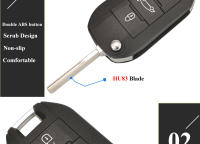 Carcasa De Llave Remota Jingyuqin Para Peugeot 208 2008 301 308 508 5008 RCZ Expert/Citroen C-Elysee C4-Cactus C3 Material ABS + Metal - details 4