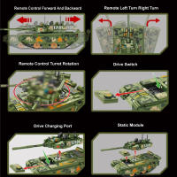 Bloques De Construcción MOC WW2 Leopard 2 Tanque Técnico APP Control Remoto Motor Potencia Juguete Para Niños Regalos Para Niños - details 5