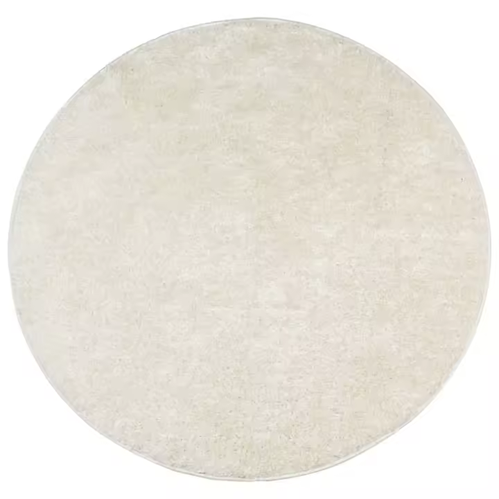 vidaXL Alfombra pelo largo aspecto brillante ISTAN Ø 100 cm Color Antracita,  Beige,  Crema y mas Alfombras de área  Alfombra de Piso para Sala de Estar Dormitorio Habitación Salón - 1