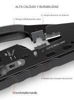 AMPCOM Herramienta De Crimpado RJ45 CAT7 Para Conectores Pass through RJ11 RJ45 CAT6 CAT5E Con Cortador De Alambre Y Plugs Modulares - details 7