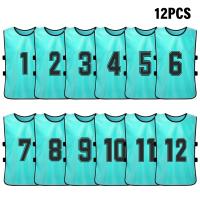Chalecos De Fútbol Para Adultos 6/12 PCS Rápido Secado Uniformes De Equipo Entrenamiento De Fútbol Con Números Vests De Práctica - details 2