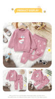 Conjunto de ropa para Bebe y Niña, suéter y pantalones de manga Larga, Tops y pantalones de Zorro para nuevos nacidos, cálidos, suelta, 2 piezas, Invierno - details 5