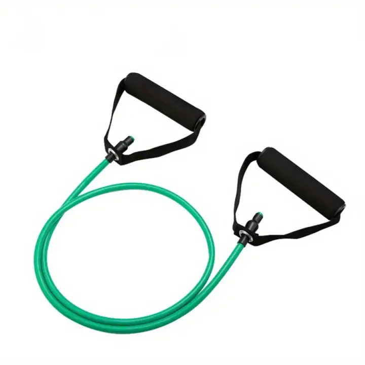 1pc Bandas De Resistencia De 4 Niveles Con Manijas Para Ejercicios De Casa Y Entrenamiento De Fuerza Ideal Para Yoga Pilates Y Equipo De Fitness - 1