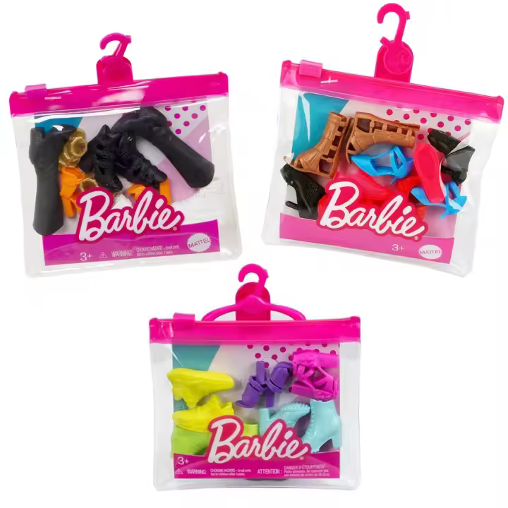 Barbie. Pack de zapatos. regalos y juguetes para niños y niñas +3 años (Mattel HBV30) - 1