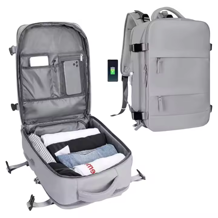 Mochipa de Viaje para Cabina de Avión 45x36x20 para Vueling, EasyJet, ryanair Equipo de Mano Impermeable y Espaciosa with Para Compartment Zapatos y Puerto USB Mochila Antirobo Multifunctional para Viajes y Escapadas ( 2210-002 2350D1) - 1
