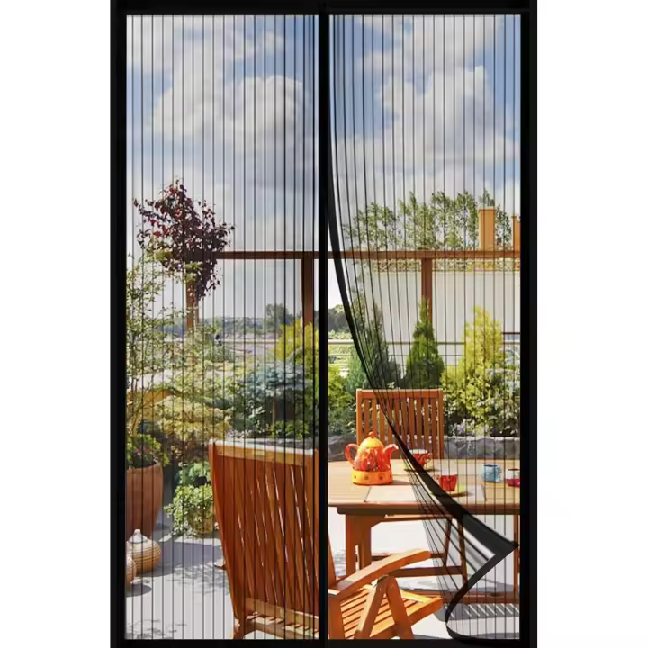Puerta de Malla Magnética 100×210 CM Mosquitera magnética para balcón protección contra insectos cortina magnética para puerta de patio puerta de patio cortina de listones de cortina magnética - 1