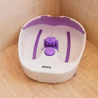 Hidromasaje Jocca para pies con sistema regulador de intensidad de las burbujas, fondo irregular con efecto acupresión y rodillo masajeador para la planta del pie - details 1