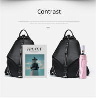 Mochila Antirrobo Para Mujer De Cuero Genuino 100% Gran Capacidad De Viaje Diseño Nuevo 2022 Mochila Escolar Para Niñas Con Cadena Y Cierre De Cremallera - details 7