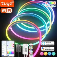 Tira De Lámparas LED Neón Con Silicona TUYA 5-24V 84LEDs/M Con Sincronización De Música RGBIC Dreamcolor Para Habitación - details 3