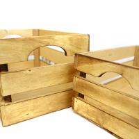 Set de 2 Cajas de Madera Decorativas de Navidad, Tamaños 22 x 15 x 10 cm y 26 x 16 x 13 cm, Diseño Festivo Ideal para Decorar y Organizar en el Hogar, Perfectas para Regalos y Adornos Navideños - details 1
