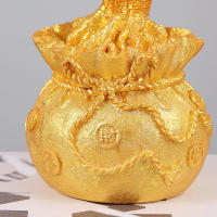 Arbol De La Suerte Ornamento De Cristal Amarillo Para El Dinero Estilo Bonsái Feng Shui Para La Suerte Figura De Resina Natural - details 3