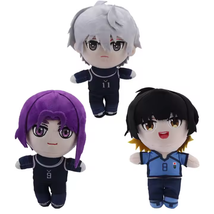 Muñeco De Peluche Azul 24cm Nagi Seishiro Lock De La Película Bachira Meguru Kawaii Mikage Reo Juguetes Para Niños Relleno De Algodón PP - 1