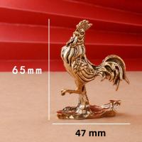 Estatua De Gallo De Latón Vintage Escultura Animal Para Festival Del Año Nuevo Decoración De Sala De Estar Escritorio Estante Entrada Armario - details 3