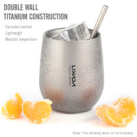 Taza De Acero Ligeramente Doble Para Exteriores Y Camping 120ml Taza De Agua Y Té Para Senderismo Y Uso Doméstico En Oficina Material De Titanio - details 1