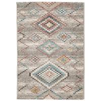 vidaXL Alfombra de interior/exterior diseño vintage ARBIZU 140x200 cm Color Rosa,  Multicolor,  Gris claro y mas Alfombras de área  Alfombra de Piso para Sala de Estar Dormitorio Habitación Salón - details 2