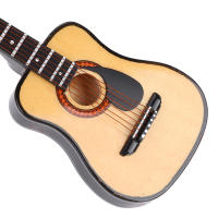 Mini Guitarra De Madera Con Soporte Decoración Musical Para Sala De Estar Dormitorio Estudio Modelo De Instrumento Musical Tamaño 15cm - details 8