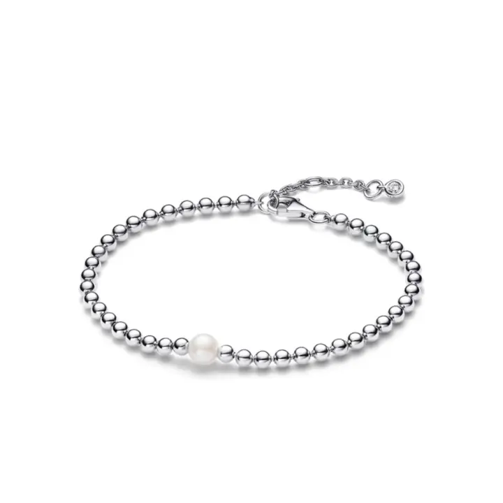 PANDORA Pulsera de perlas para mujer, diseño de nicho, exquisito regalo de alta gama 593173C01 - 1