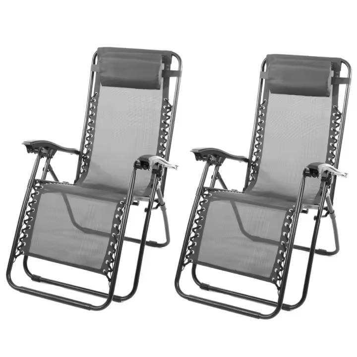 NAKLOE - Tumbona plegable - (Pack 2) - Tumbona - Tumbonas plegables - Tumbona plegable jardin - Tumbona plegables exterior - 1
