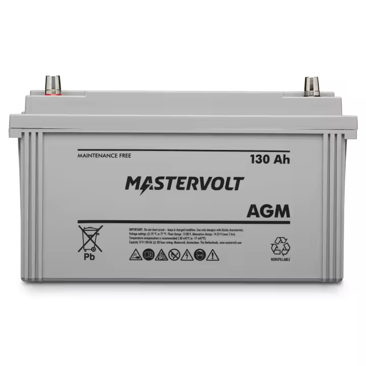 Mastervolt Batería AGM 12V / 130Ah Durabilidad y Rendimiento Solar Náutica Vehículos Recreativos - 1