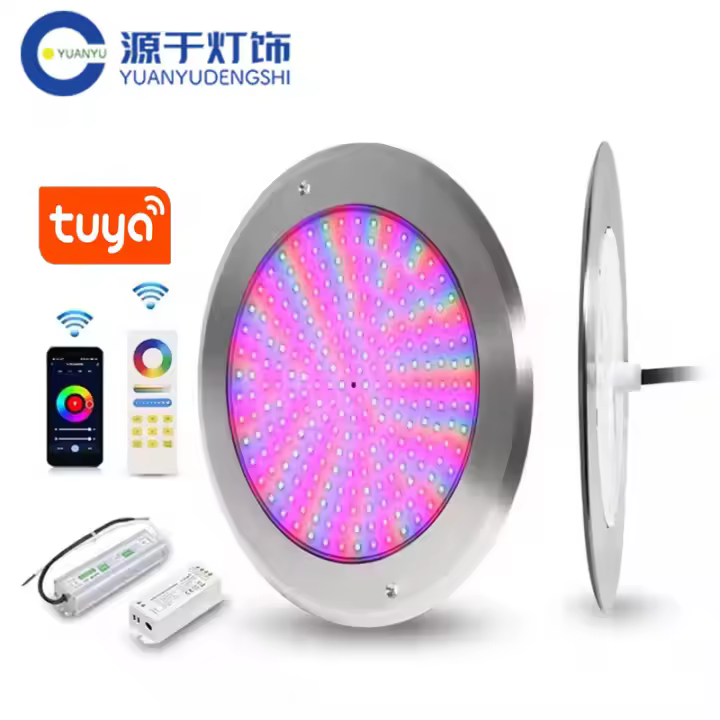 Luz Submarina RGB 12V IP68 LED Para Piscina Control Remoto Por App 18W 25W 35W Decoración De Fiesta De Piscina Farol De Fuente - 1
