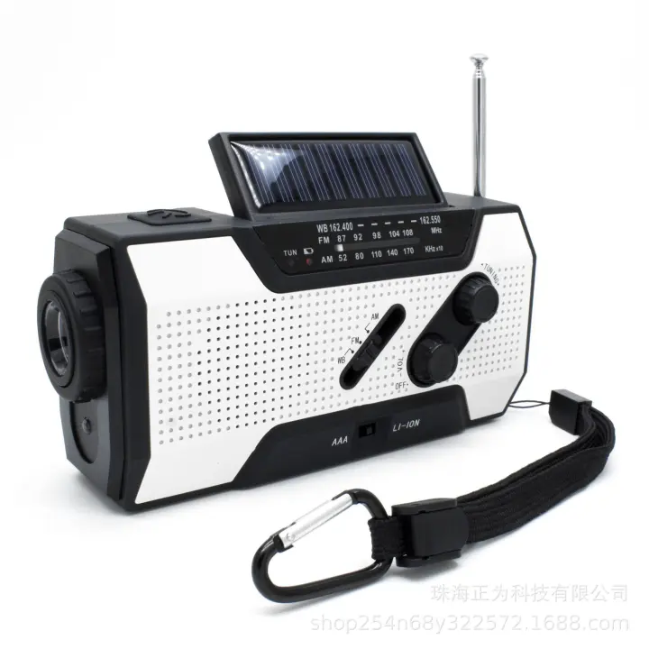 Multifuncional de Prevención de Desastres de Emergencia de mano manivela de generación de energía de radio linterno solar recargable tesoro - 1