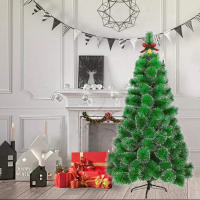 MEJORADA Árbol de Navidad NEVADO 120-210cm, Abeto Artificial Ignífugo con Hojas de Aguja, Decoración Navideña Ideal para Hogar, Oficina y Local con Soporte Metálico - details 4