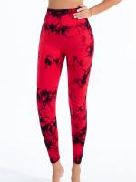 Pantalones De Yoga Para Mujer Leggings De Gimnasio Sin Costuras Tie Dye Cintura Alta Elásticos Para Correr Y Fitness Pantalones Casuales Con Glúteos De Pera - details 4