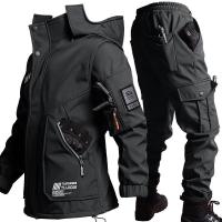 Chaqueta De Algodón Grueso Invierno Para Hombres Y Mujeres Impermeable Y Aislante Conjunto De Dos Piezas Para Actividades Al Aire Libre Y Ciclismo - details 10