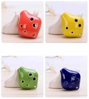 1pcs Flauta De Ocarina Colorida Soprano C Con 6 Agujeros Mini Flauta Cerámica Instrumento Musical Para Niños Juguete - details 7